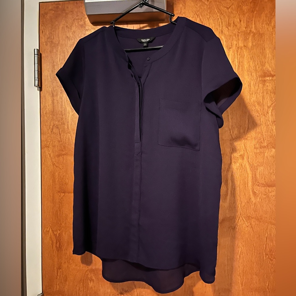 Simply Vera Vera Wang Blue Dolman Sleeve Blouse